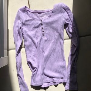 purple holister henley